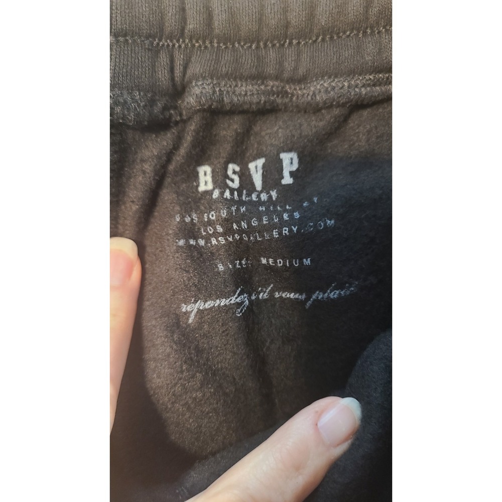 BJ THE CHICAGO KID‎ & RSVP GALLERY Black Fleece Shorts Size Medium Collab Active - Picture 3 of 5